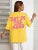 Not in the Mood Pink Letter Print T-shirts Summer Cotton Clothing O-neck Oversized Short Sleeve Breathable Tshirt