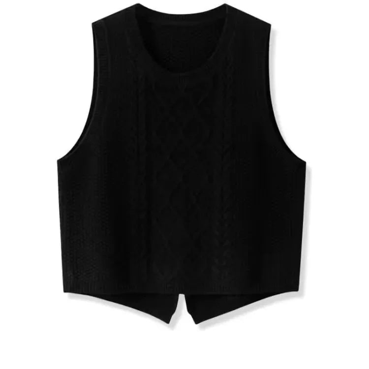 V-neck Sweater Vest Sleeveless Preppy Style Sweet Knitted Vest Female Pullover Waistcoat Fall Winter