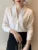 Spring Autumn Style Blouses Shirts Lady Office Wear Ol Long Sleeve V-neck Color Blusas Tops