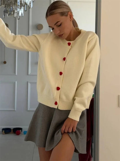 Knit Sweater Cardigan Coat for Long Sleeve Patchwork Ribbed Loose Cropped Top Female Knitwear Outwear Jumpers
