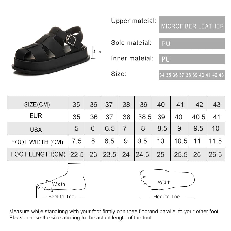 Summer Sandals New Roman Sandals Closed Toe Leisure Thick Soled Woven Shoes Sandals