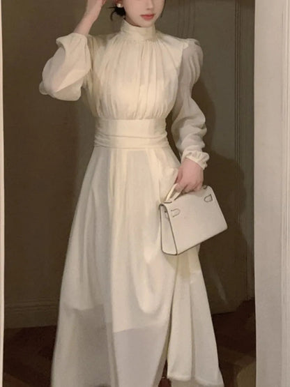 New Long Dress Autumn Aline Party Birthday Dresses Female Clothes Robe Vestidos