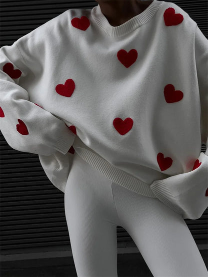 Knitwear Sweater Pullover Female Autumn Loose Patchwork Long Sleeve Knit Contrast Pullover