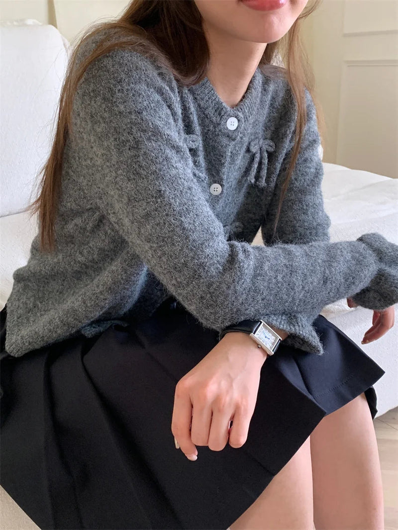 Sweet Coats Loose Office Lady Soft Autumn Ol Sweaters Knitted New Slim Daily