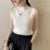 Korean Tops Spring New Summer Tops Clothes Sleeveless Blouse Knit Elastic Blusas