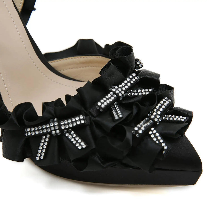 Rhinestone Sandals High Heels Med Comfort Shoes for Espadrilles Platform Large Size Highheeled Pointed Medium Lacquered B