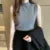 Korean Tops Spring New Summer Tops Clothes Sleeveless Blouse Knit Elastic Blusas
