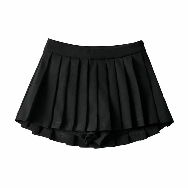 Pleated Skirts Korean High Waist Mini Skirts Jk Preppy Summer White Black Gyaru Tennis Extreme Skirt