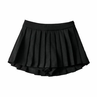 Pleated Skirts Korean High Waist Mini Skirts Jk Preppy Summer White Black Gyaru Tennis Extreme Skirt