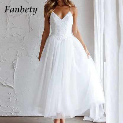 Embroidered Lace Party Dress Vneck Sleeveless Long Dress Loose Hollow Out Beach Dress