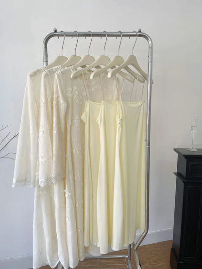 Lace Midi Dress for French Flare Sleeve Slim Aline Long Dresses Autumn Vestidos Female Clothing New