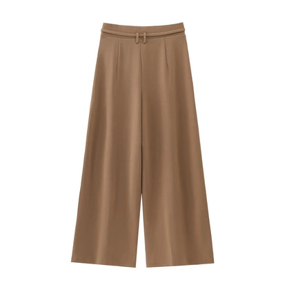 European and American Style New Temperament Versatile Pants Fashionable Simple Drape Wideleg Suit Pants
