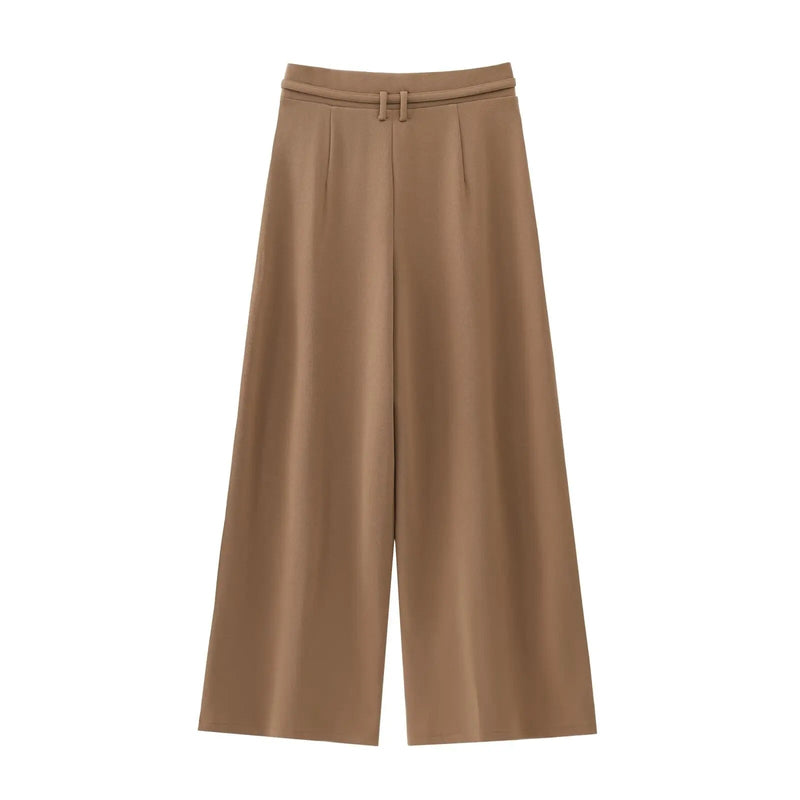 European and American Style New Temperament Versatile Pants Fashionable Simple Drape Wideleg Suit Pants
