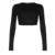 Long Sleeve Crop Top Autumn All Match Fitted T-shirt Basic Y2k O-neck Tee Sporty Minimalist