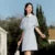 Dress Turn-down Collar Stylish and Summer New Simple and Sweet Waist-cinching Short Skirt