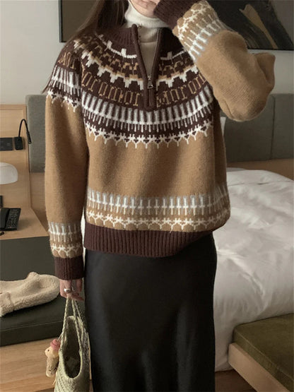 Sweet Sweaters Retro Knitted New Slim Pullovers Ol Daily Office Lady Winter Gentle