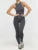 Black Sleeveless Skinny Vest Jumpsuits for Gray O Neck Simple Basic Summer Sports Overalls