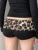 Contrast Patchwork Leopard Low Waist Slim Booty Shorts Baddie Outfits
