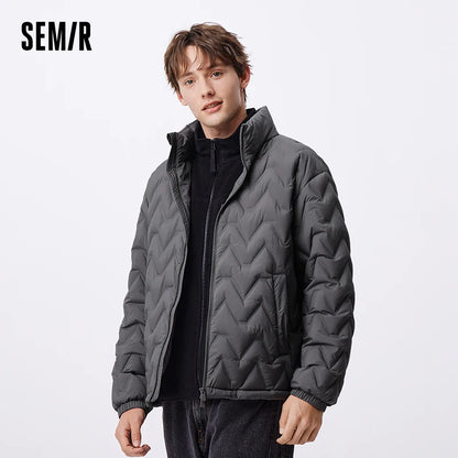 Down Jacket Waterproof Warm Collar Coat Daily New Winter Versatile Simple Color Down Jacket
