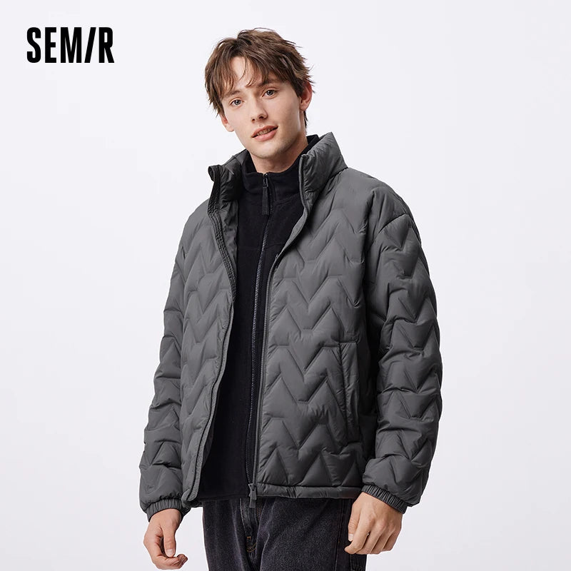 Down Jacket Waterproof Warm Collar Coat Daily New Winter Versatile Simple Color Down Jacket