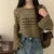Hollow Out T-shirt Knit Sweater Loose Y2k T-shirt Crewneck Thin Sweater Autumn Pullovers