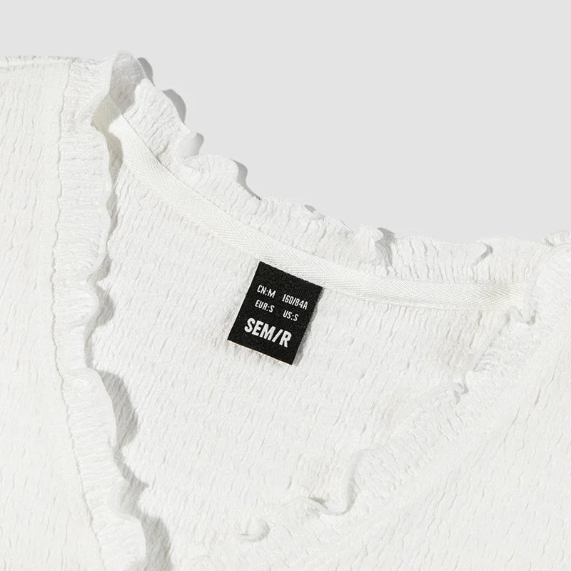 Short-sleeved T-shirt Short Textured Earrings Summer New Tight Knitted Cardigan Coat Tops