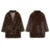 Brown Faux Fur Jacket Oversized Lapel Long Sleeve Fluffy Thicken Coats Female Winter Warm