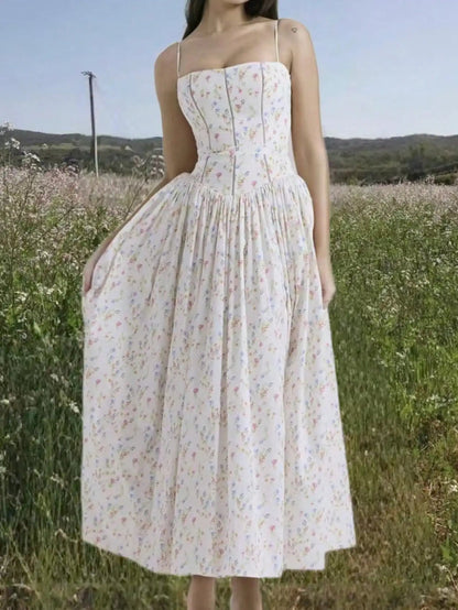 Print Vacation Slim Dress Sleeveless Backless Maxi Dresses Evening Party Graduation Robe