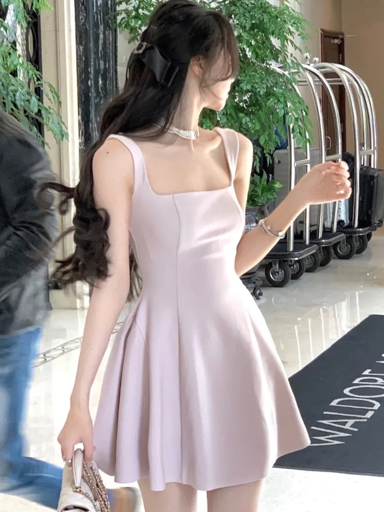 Summer Midi Dress French Holiday Party Dresses A-line Prom Robe Wedding Vestidos Clothes New