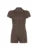 Button Up Turn Down Collar Short Sleeve Slim Ribbed Rompers Playsuit Basic Summer Shirts