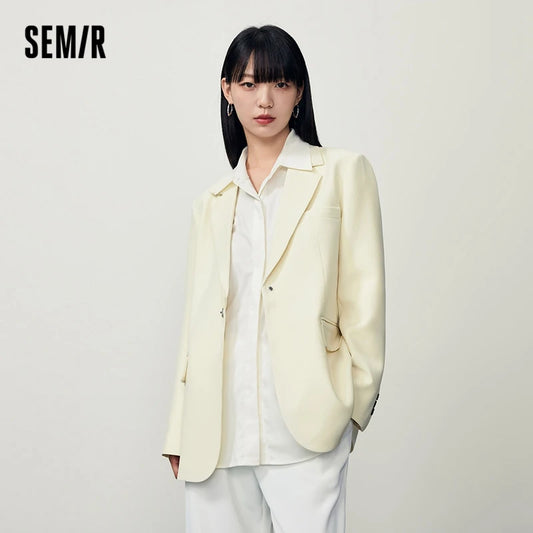 Jacket Autumn New Mid-length Color Commuter All-match Suit Sweater for