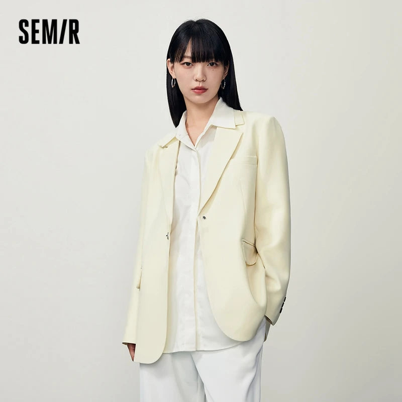 Jacket Autumn New Mid-length Color Commuter All-match Suit Sweater for