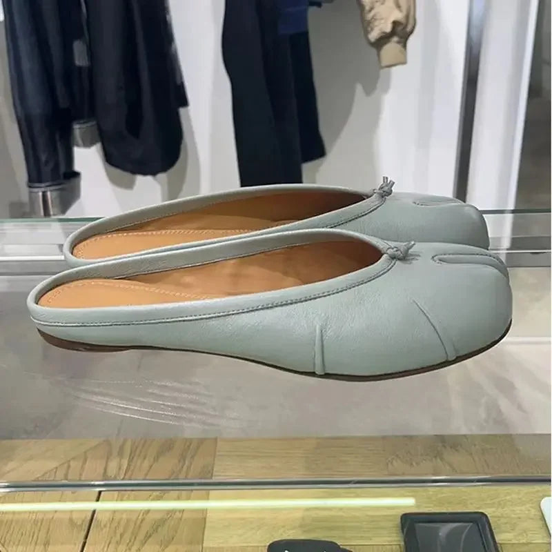 Brand Spring Summer New Ballet Flats Shoes for Split Toe Lazy Loafers Shoes Flats Mules Dress Shoes