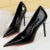 Shoes Patent Leather Pumps High Heels Pointed Lady Party Shoes Stilettos Heels Wedding Shoes