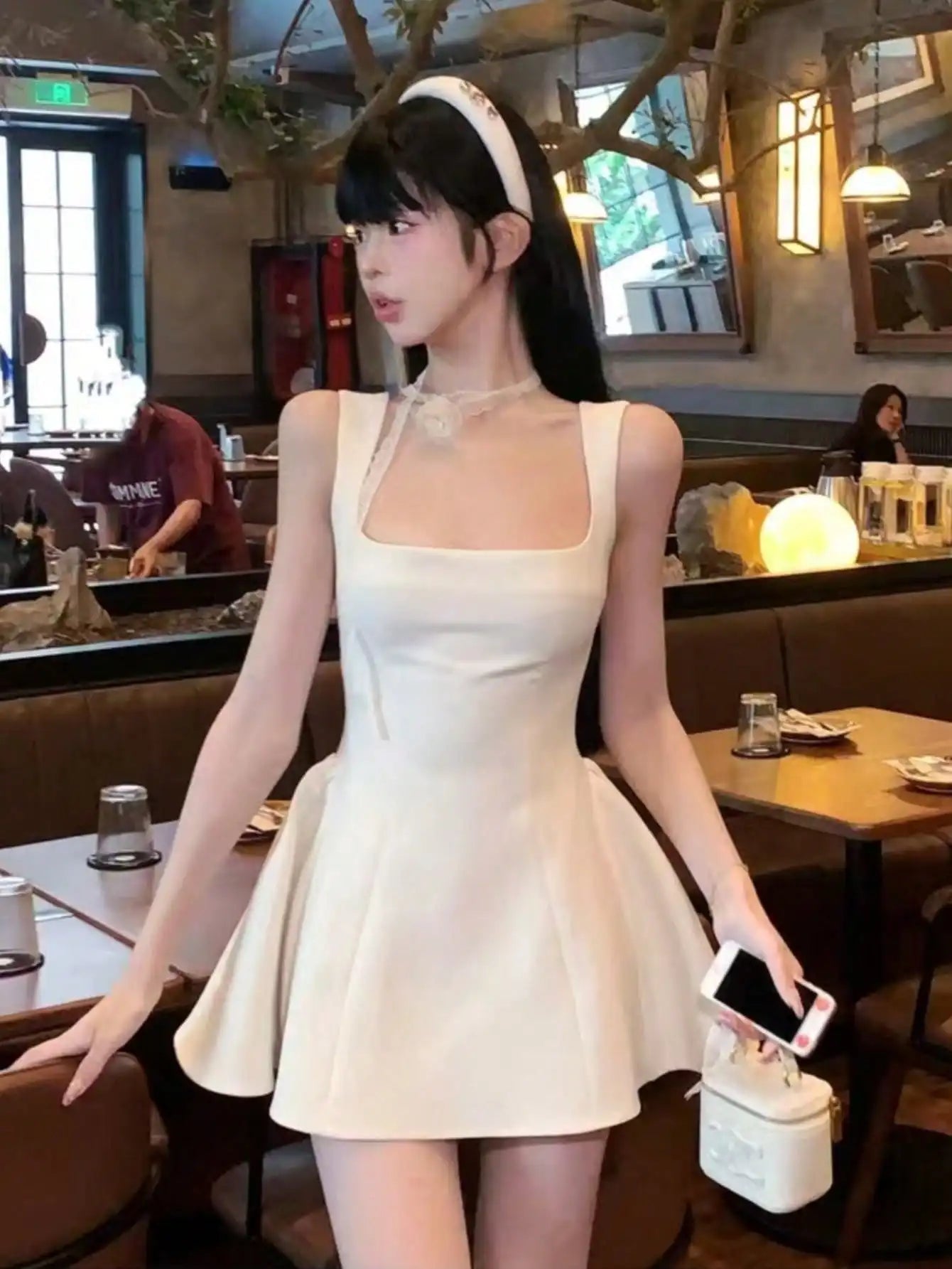 Aline Mini Dresses New Korean Summer Plain Corset Princess Tutu Dress Wedding Party Evening Robe
