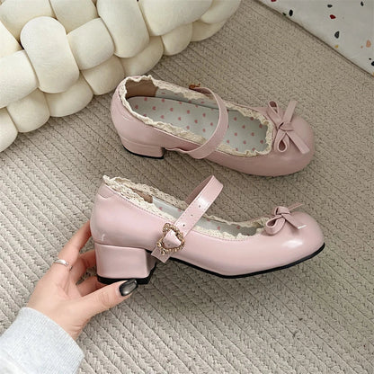 Jk Mary Jane Shoes Causal Shallow Butterflyknot Shoes Spring Autumn Female Leather Shoes