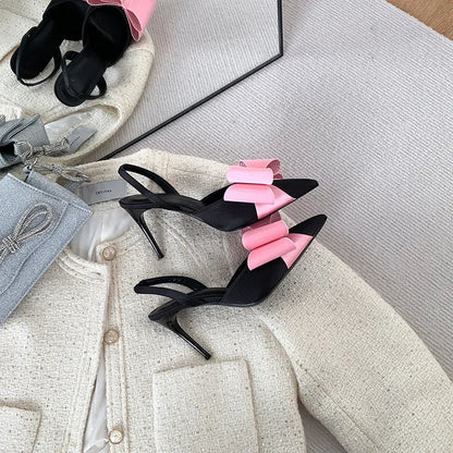 Beige Heeled Sandals Wedding Shoes Shallow Mouth Black High Lace Up Comfort Party Stiletto Clear Pointed Rubber Silk