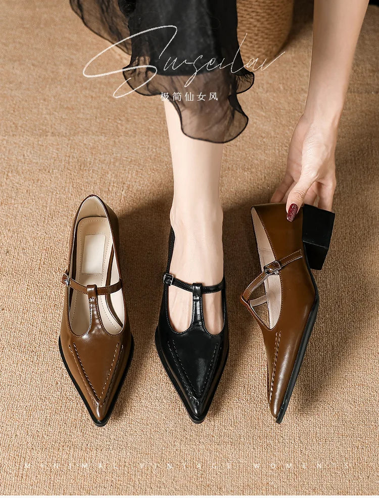 Shoes on Heels Female Footwear Pointed Toe Clogs Platform Shallow Mouth Sneaker Dress New Creepers S