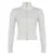 Letter Print Slim Zipper Sweater Turtleneck White Basic Long Sleeve Knitted Cardigan Coat Autumn Winter Outfits