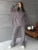 Knit Zipper ’s Pants Sets for Slim Lapel Long Sleeve Pullover and Patchwork Straight Legg 2 Piece-set Winter