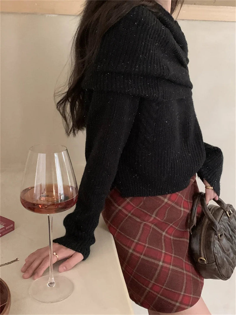 Minimalist Pullovers Sweaters Gentle Spring Slim Knitted Daily Office Lady