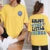 Enjoy the Little Things Slogan Letter Printed T-shirts Loose Oversized Clothing Personality Street Short Sleeves