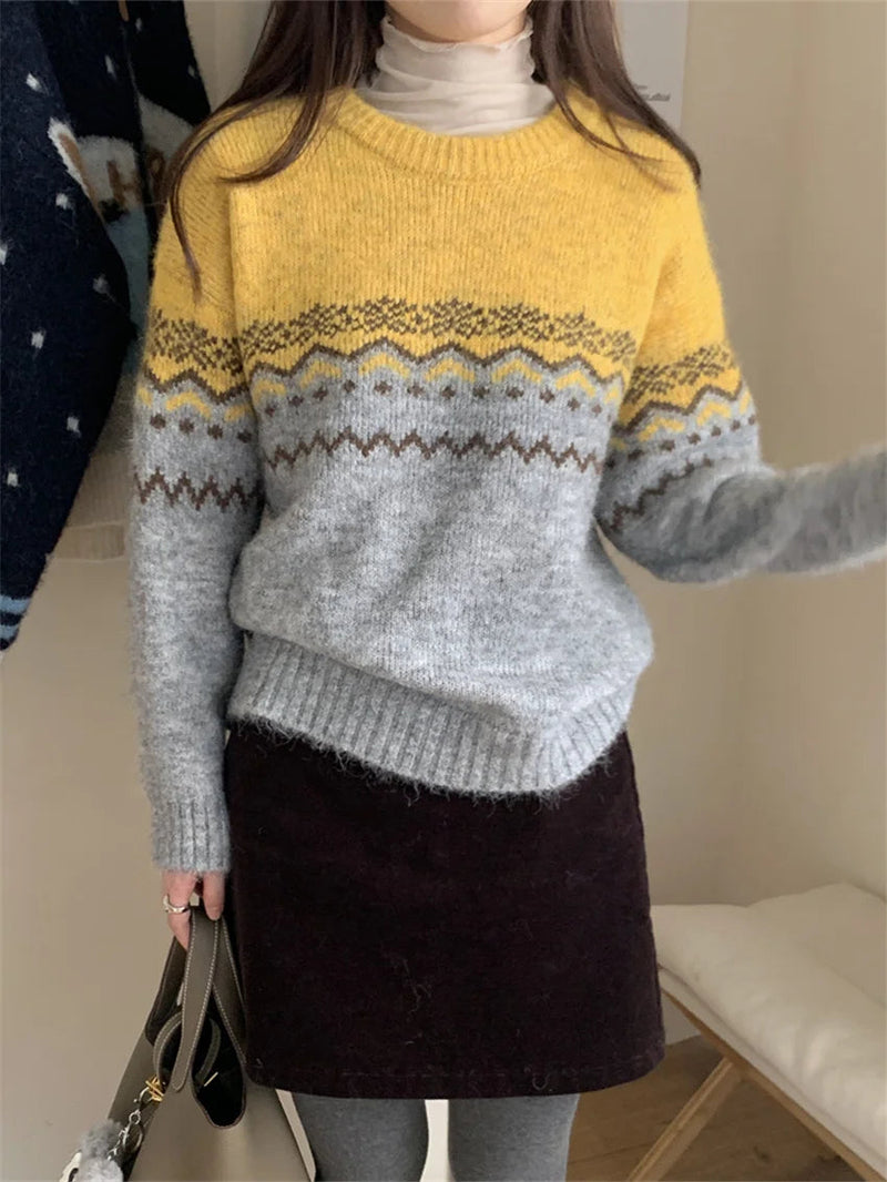 Warm Sweaters Loose New Office Lady Soft Daily Ol Winter Knitted Pullovers