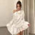 Draped Mini Dress for Backless Irregular Skew Collar Long Sleeve Party Dresses High Waist