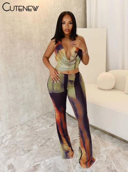 Panelled Jumpsuits Summer Halter Bandage Waistless Bandage Skinny Overalls Female Trend Hipster One Piece