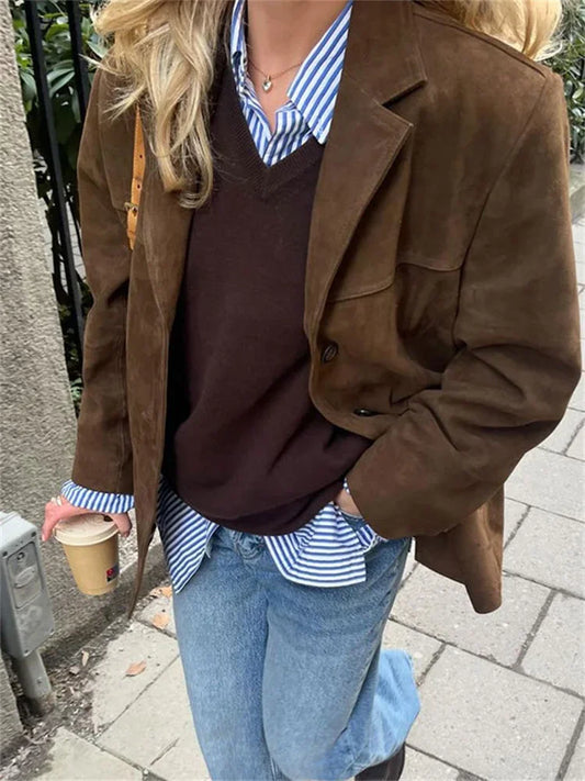 Pocket Jackets for Winter High Street Lapel Commute Winter Outwear Coat