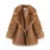 Brand Long Furry Faux Fur Coat Winter Brown Gradient Thick Warm Outerwear Fluffy Fur Jacket
