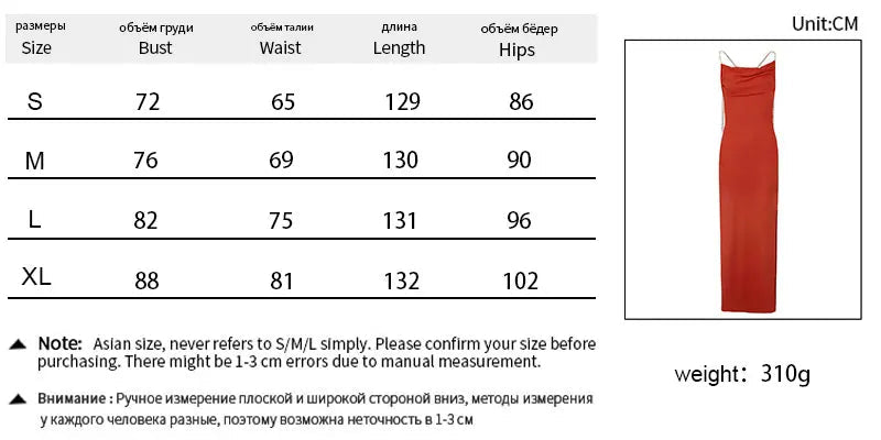 Dresses Spring Summer New Chain Split Maxi Dresses Backless Sleeveless Lady Dress Clothing