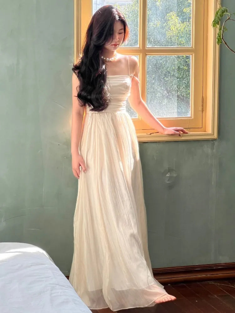 Straps Sleeveless Wedding Maxi Dresses Summer New Evening Party Bodycon Beach Dress