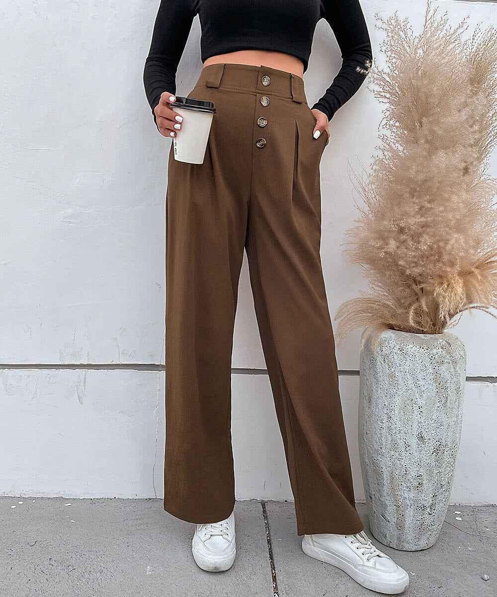 Button Front Pants